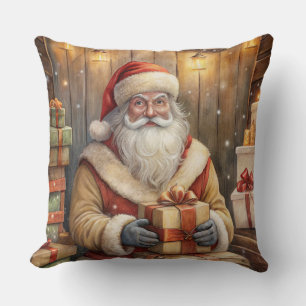 Rustic Christmas Throw Pillow