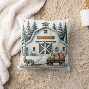 Rustic Christmas Throw Pillow