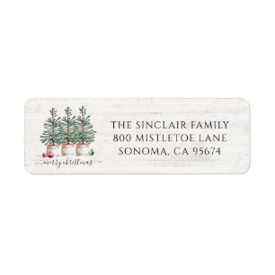Rustic Christmas Tree Farm Return Address