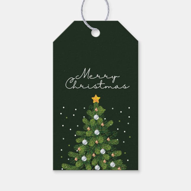 Rustic Christmas Tree   Gift Tags (Front)