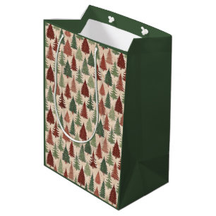Rustic Christmas Tree Medium Gift Bag