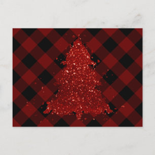 Rustic Christmas Tree   Red Buffalo Plaid Holiday