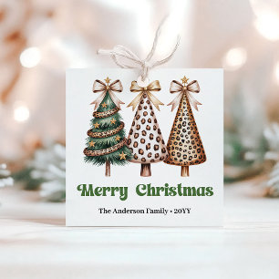 Rustic Christmas Trees Personalized Holiday Gift  Favour Tags