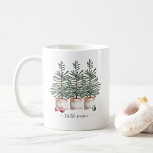 Rustic Christmas Trees Tis The Season Coffee Mug