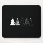 Rustic Christmas Trees Winter Forest Minimalist  Mouse Pad<br><div class="desc">Rustic Christmas Trees Winter Forest Minimalist</div>