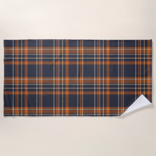 Rustic Christmas/winter plaid   Beach Towel