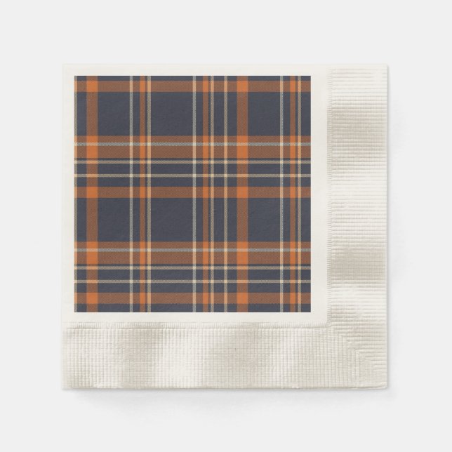 Rustic Christmas/winter plaid  Napkin (Front)
