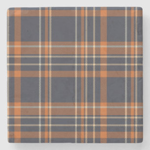 Rustic Christmas/winter plaid   Stone Coaster