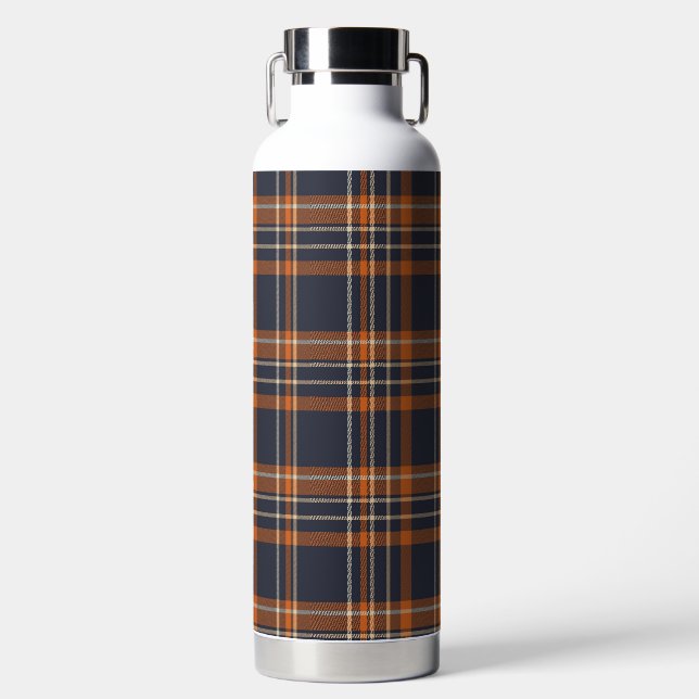 Rustic Christmas/winter plaid  Water Bottle (Front)