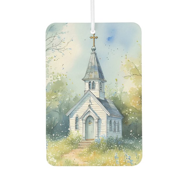 Rustic Church Path in Wildflower Meadow Air Freshener (Front)