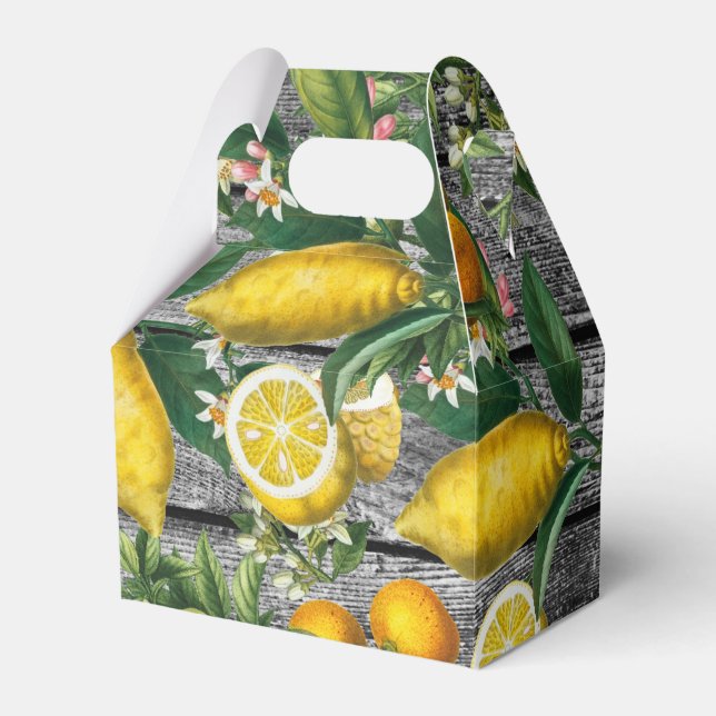 Rustic Citrus Garden  Favor Box (Front Side)