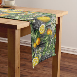 Rustic Citrus Garden  Long Table Runner