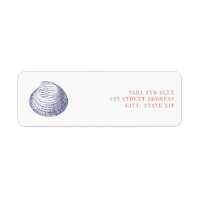 Rustic Clam Shell Red & Blue Wedding 