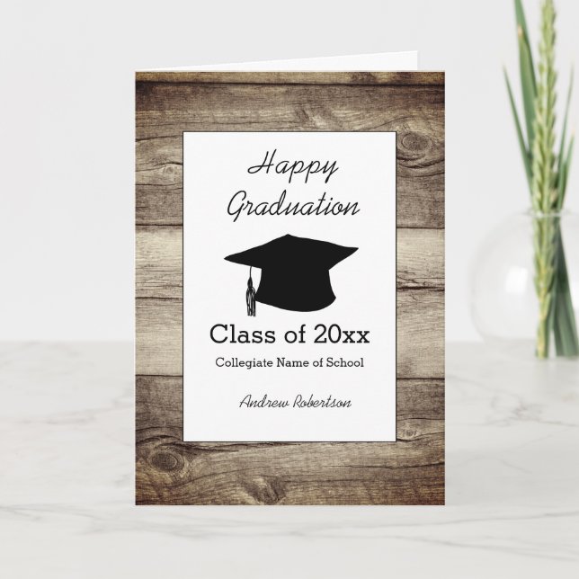 Rustic Class of 2023 Graduation Card (Front)