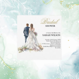 Rustic Classic Boho Floral Bridal Shower Invitation