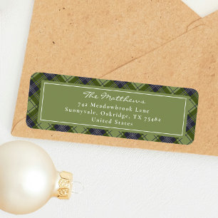 Rustic Classic Plaid Christmas Adresse Retourner