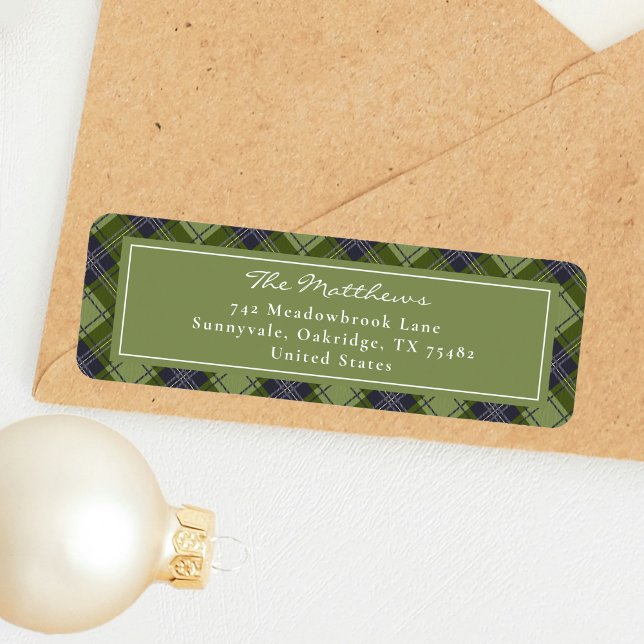 Rustic Classic Plaid Christmas Adresse Retourner (Créateur téléchargé)