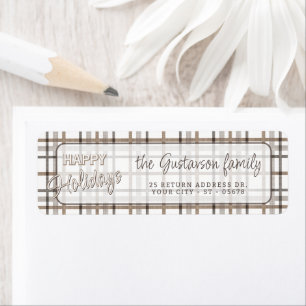 Rustic Classy Elegant Plaid Pattern Holiday