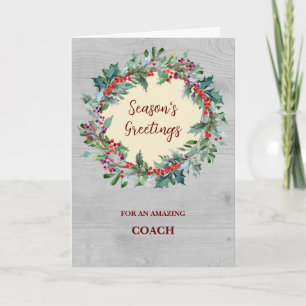Rustic Coach Christmas Holiday Card