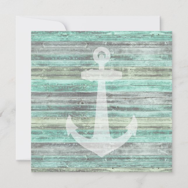 Rustic Coastal Decor Anchor Note Card (Front)