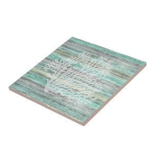 Rustic Coastal Decor Coral Tile