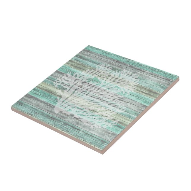 Rustic Coastal Decor Coral Tile (Side)