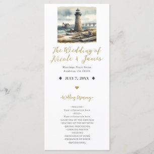 Rustic Coastal Lighthouse Seaside Beach Program