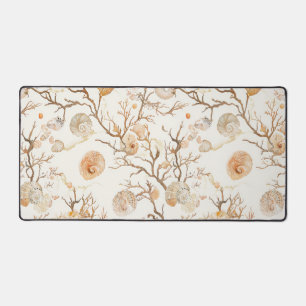 Rustic Coastal - Seashells, Starfish, Reef (14) Desk Mat