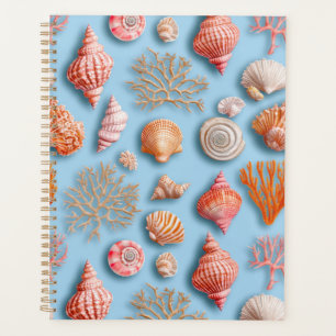 Rustic Coastal - Seashells, Starfish, Reef (15) Planner