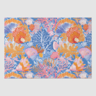 Rustic Coastal - Seashells, Starfish, Reef (19) Tissue Paper