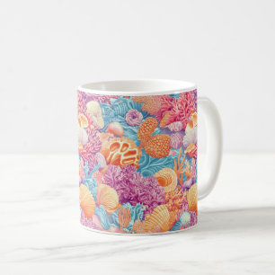 Rustic Coastal - Seashells, Starfish, Reef (20) Coffee Mug