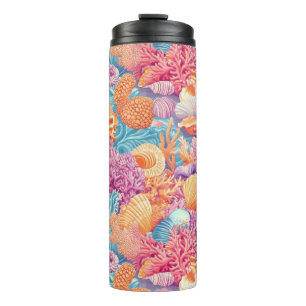 Rustic Coastal - Seashells, Starfish, Reef (20) Thermal Tumbler