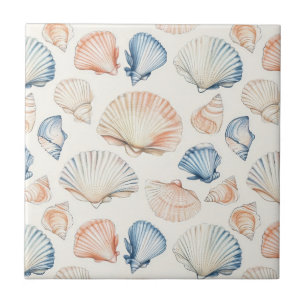 Rustic Coastal - Seashells, Starfish, Reef (21) Tile