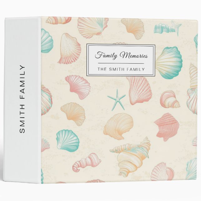 Rustic Coastal - Seashells, Starfish, Reef (22) Binder (Front/Spine)