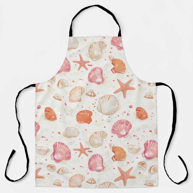 Rustic Coastal - Seashells, Starfish, Reef (28) Apron (Front)