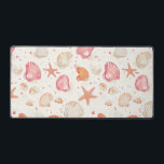 Rustic Coastal - Seashells, Starfish, Reef (28) Desk Mat<br><div class="desc">Immerse yourself in the timeless allure of coastal aesthetics with this meticulously crafted desk mat. This desk mat captures the serene beauty of the ocean's treasures, featuring intricately detailed seashells, starfish, and coral reef motifs set against a rustic, vintage-inspired backdrop. The weathered textures and muted colour palette evoke a sense...</div>