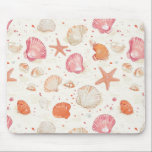 Rustic Coastal - Seashells, Starfish, Reef (28) Mouse Pad<br><div class="desc">Immerse yourself in the timeless allure of coastal aesthetics with this meticulously crafted mousepad. This mousepad captures the serene beauty of the ocean's treasures, featuring intricately detailed seashells, starfish, and coral reef motifs set against a rustic, vintage-inspired backdrop. The weathered textures and muted colour palette evoke a sense of nostalgia,...</div>