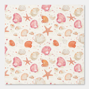 Rustic Coastal - Seashells, Starfish, Reef (28) Wallpaper