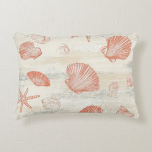 Rustic Coastal - Seashells, Starfish, Reef (29) Accent Pillow