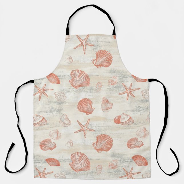 Rustic Coastal - Seashells, Starfish, Reef (29) Apron (Front)