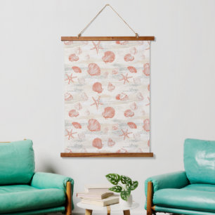 Rustic Coastal - Seashells, Starfish, Reef (29) Hanging Tapestry
