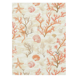 Rustic Coastal - Seashells, Starfish, Reef (2) Tablecloth