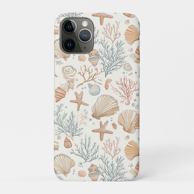 Rustic Coastal - Seashells, Starfish, Reef (32) Case-Mate iPhone Case (Back)