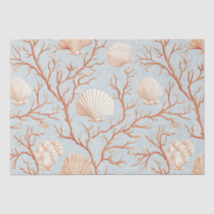 Rustic Coastal - Seashells, Starfish, Reef (36) Tissue Paper