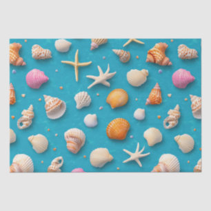 Rustic Coastal - Seashells, Starfish, Reef (3) Tissue Paper