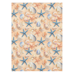Rustic Coastal - Seashells, Starfish, Reef (6) Tablecloth