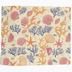 Rustic Coastal - Seashells, Starfish, Reef Binder