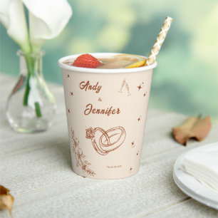 Rustic Coffee Bridal Shower Paper cup