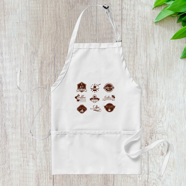 Rustic Coffee Shop Retro Cafe Branding Standard Apron (Creator Uploaded)
