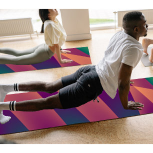 Rustic Colour Geometric Abstract with Optional Tex Yoga Mat